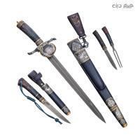 Гарнитур охотничий Лев, с хиршфангером, Артикул: 39141 - Компания «АиР»