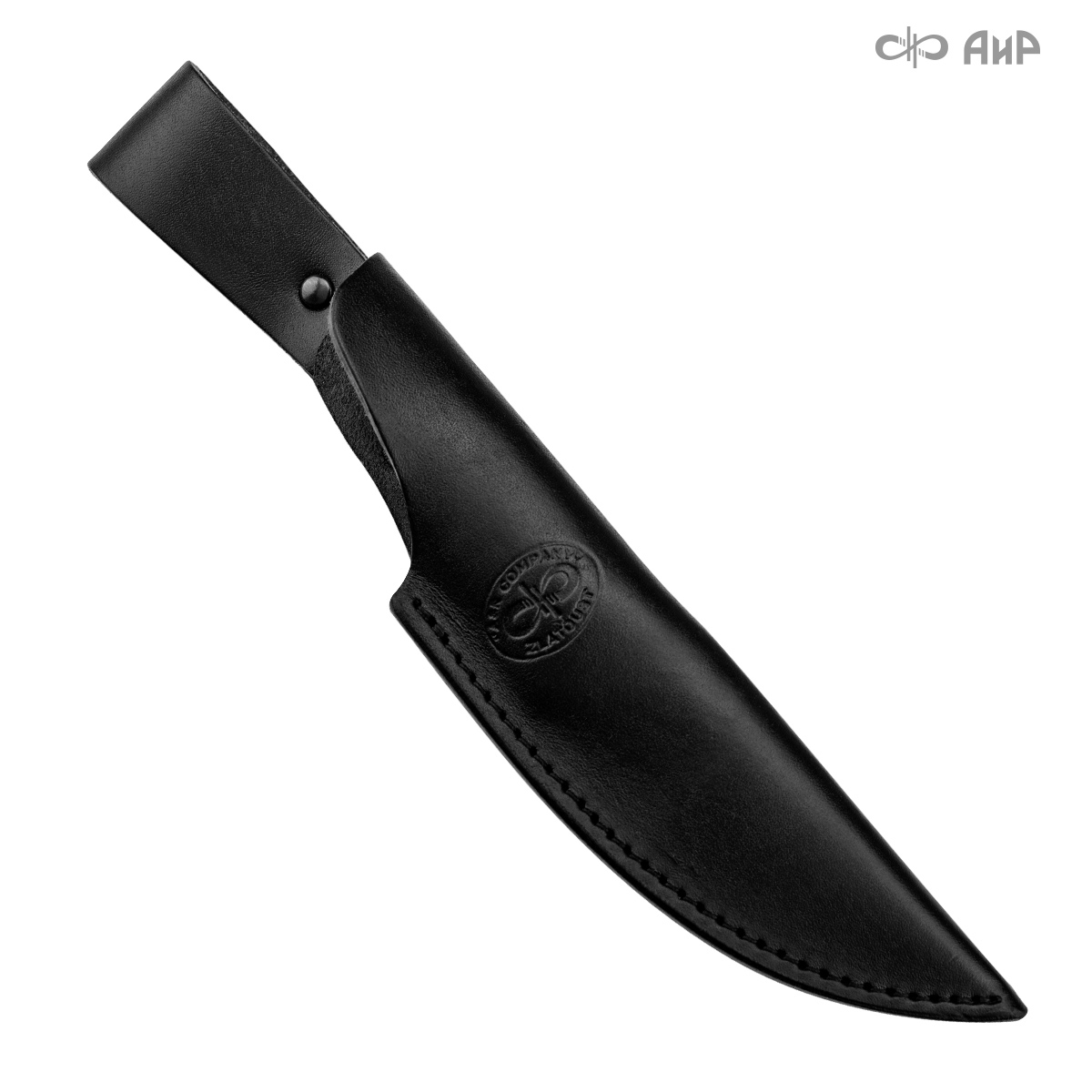 Ножны кожаные для ножа Горностай (черные) - Компания «АиР»