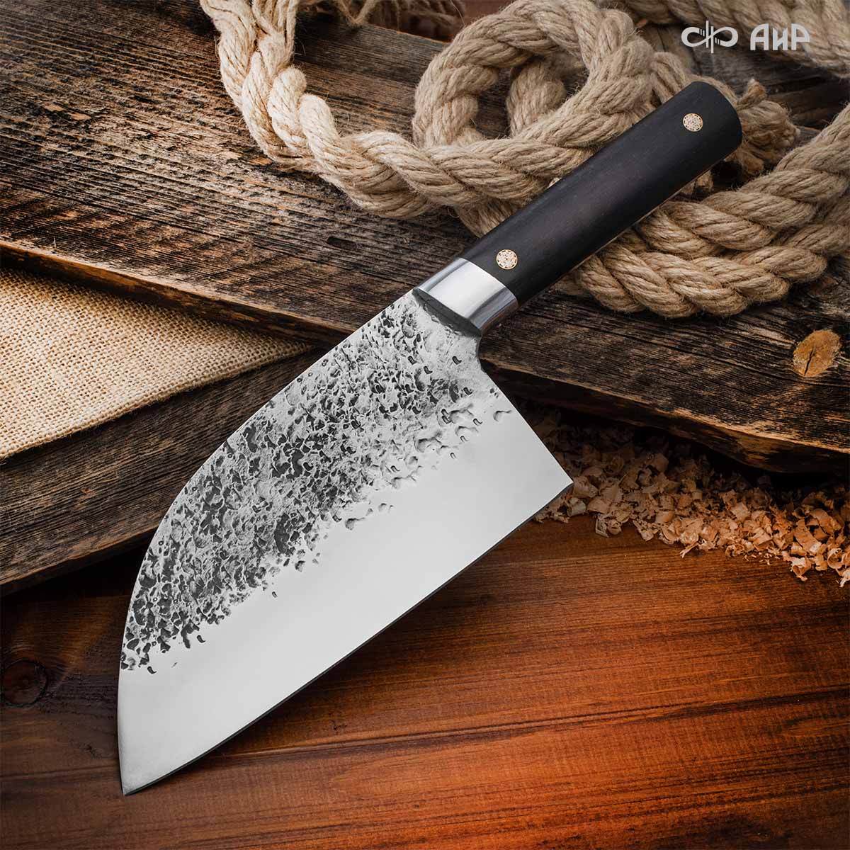 Сербский нож ЦМ (стабилизированный граб, мозаичные пины, кастомная заточка) - Компания «АиР»