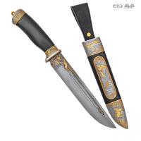 Нож Арсенальный люкс с сюжетом Охота на уток, комбинированные ножны, Артикул: 36721