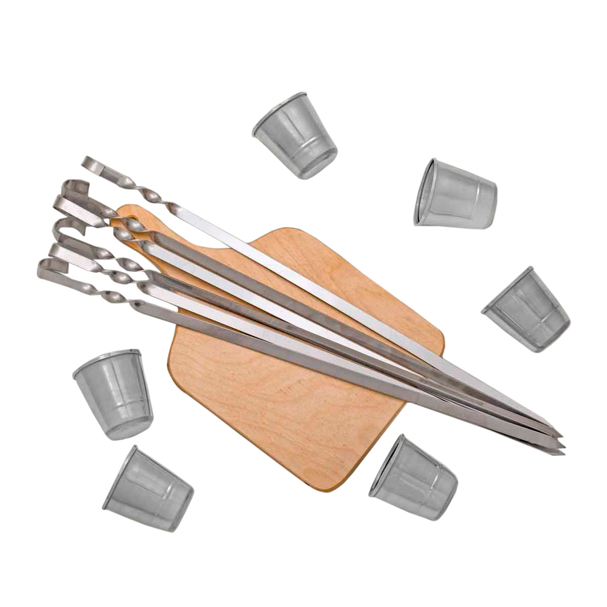 Набор Шашлычный-1 (карельская береза, гравировка глухари) - Компания «АиР»