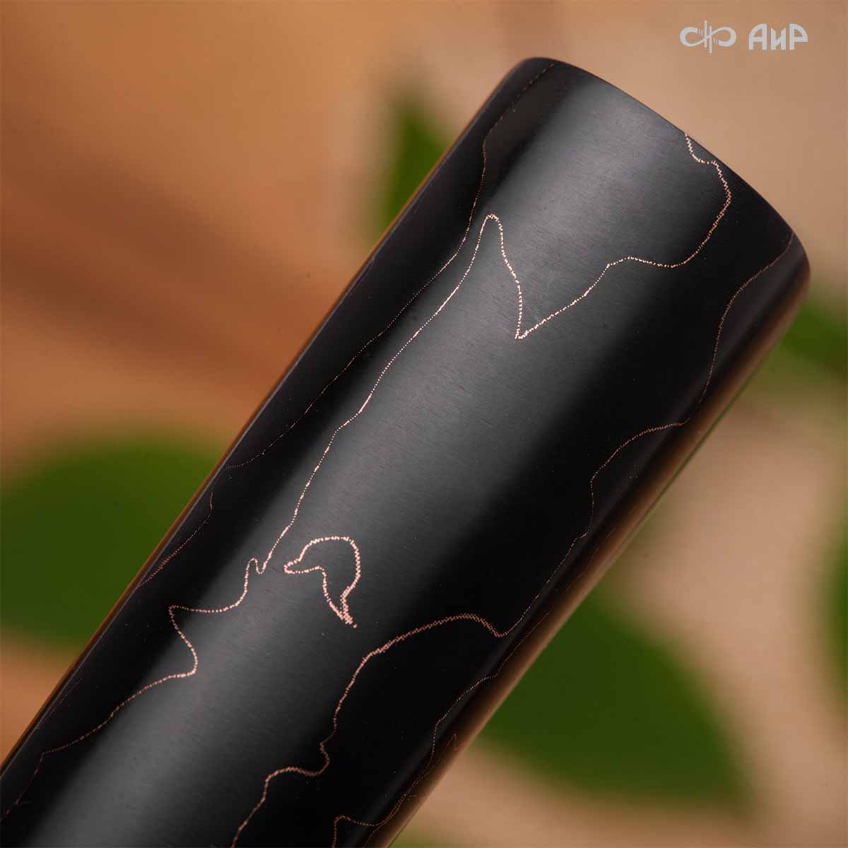 Пчак (композит светящийся и изменяющий цвет, узор волны, ЗлаТи (ZlaTi), кастомная заточка) дамасская сталь ZDI-1016, узор пирамида нью - Компания «АиР»