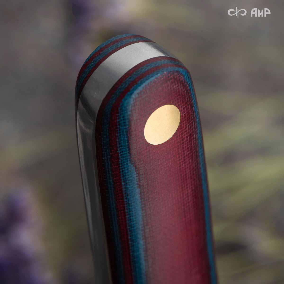 Набор Стейковый ЦМ (нож и вилка, микарта красно-синяя) - Компания «АиР»