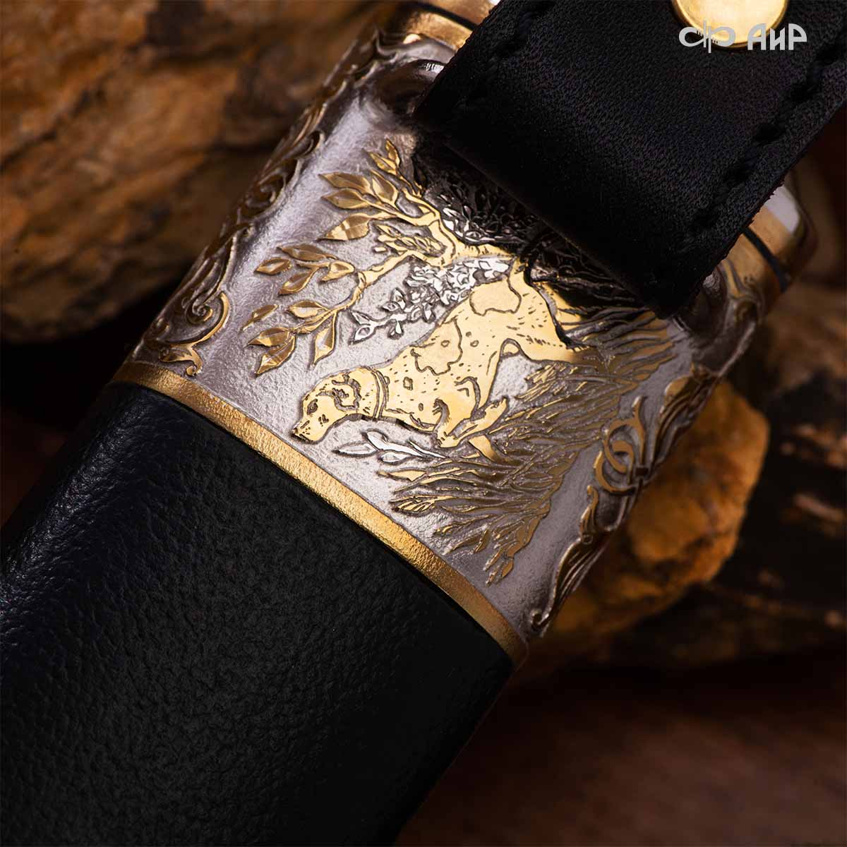 Нож Лиса с сюжетом Сезон охоты на уток, комбинированные ножны, Артикул: 38367 - Компания «АиР»