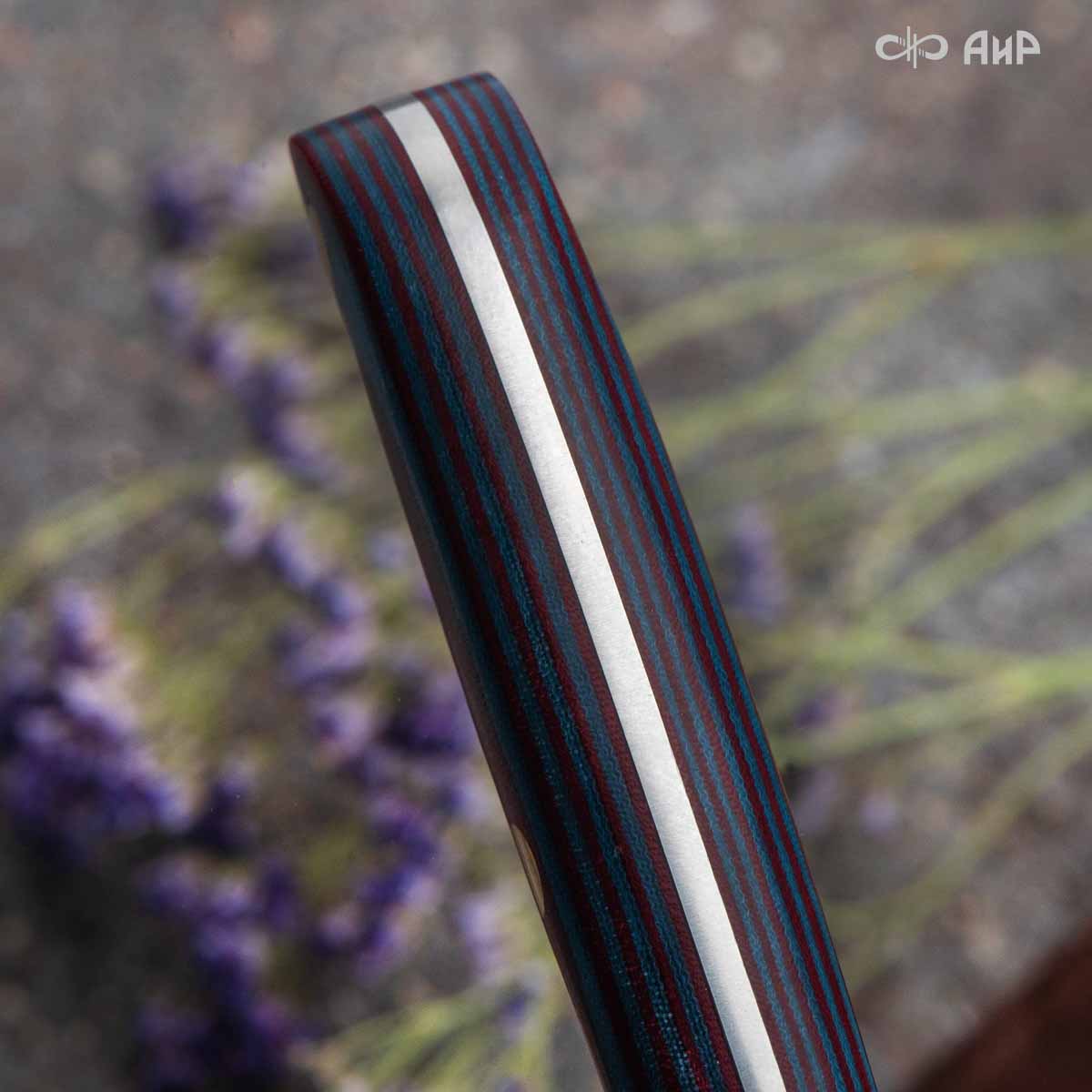 Набор Стейковый ЦМ (нож и вилка, микарта красно-синяя) - Компания «АиР»