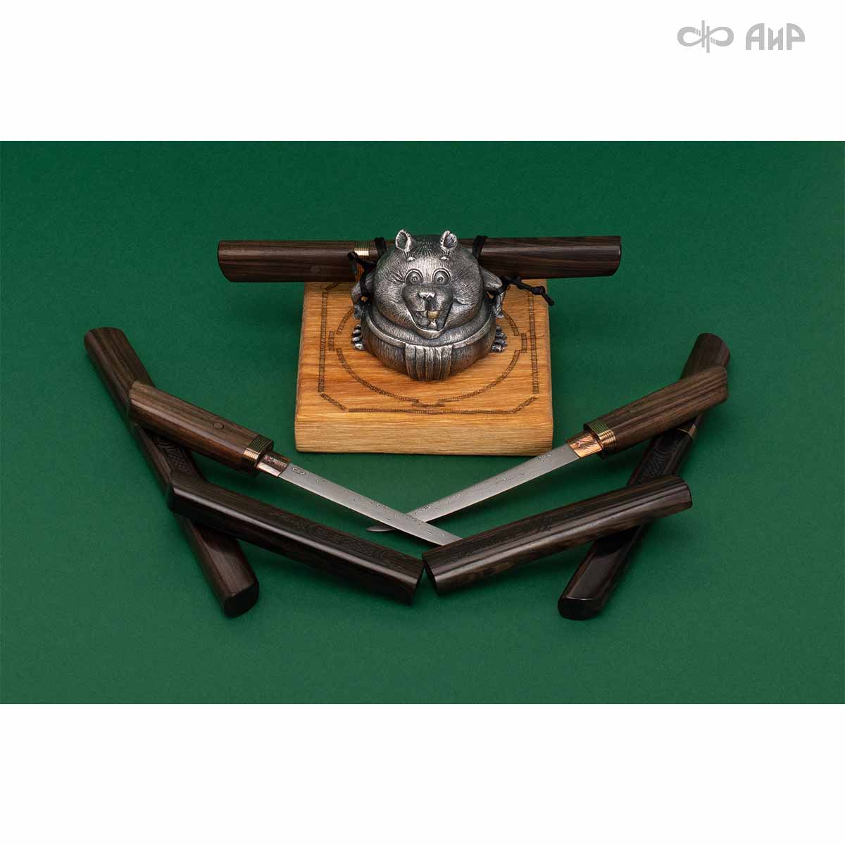  Композиция Хома Рикиси с айкути, макасар, дамасская сталь ZDI-1016 - Компания «АиР»