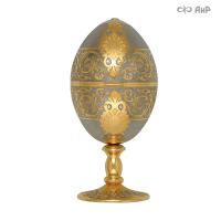 Яйцо сувенирное с фианитом аква, Артикул: 32615