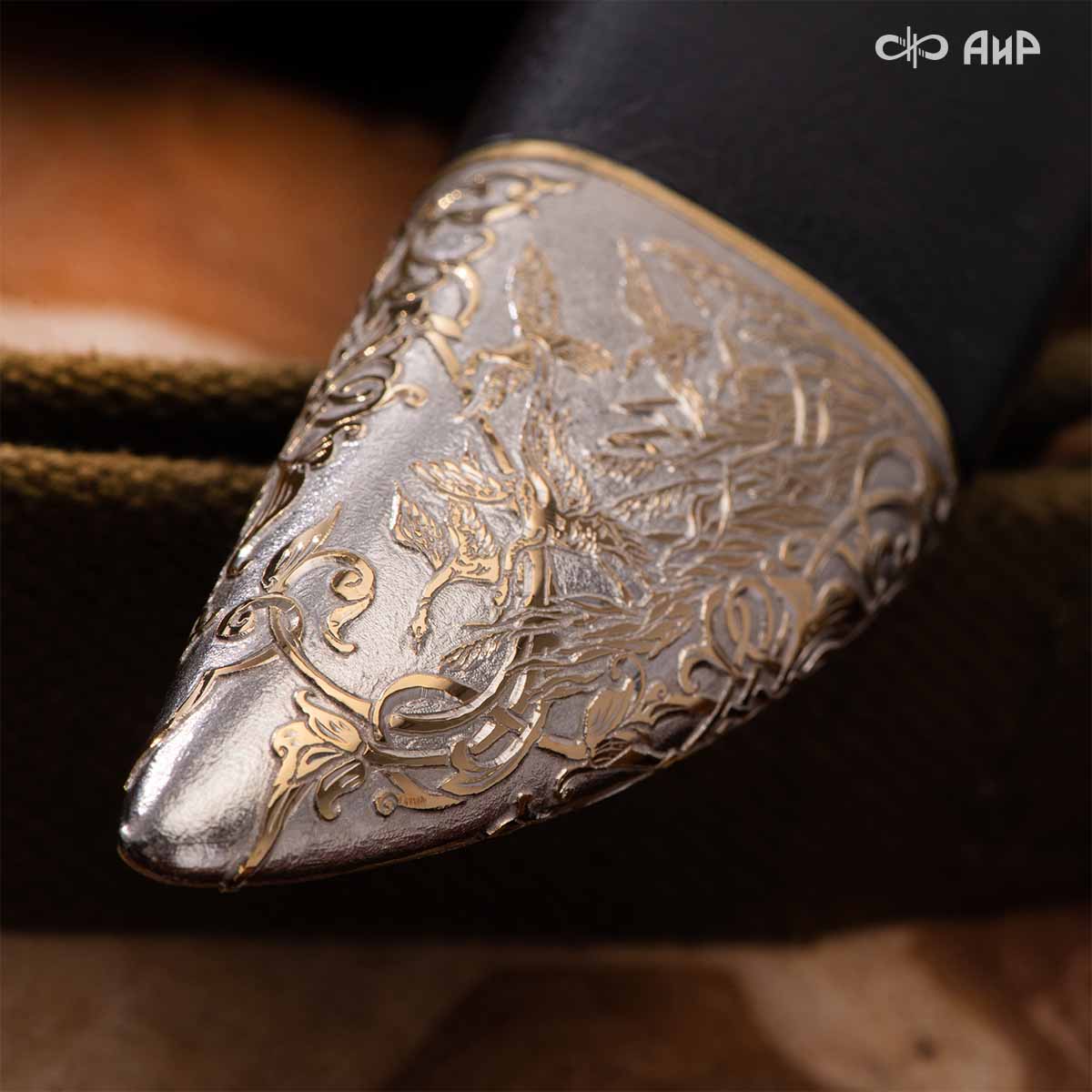 Нож Лиса с сюжетом Сезон охоты на уток, комбинированные ножны, Артикул: 38367 - Компания «АиР»