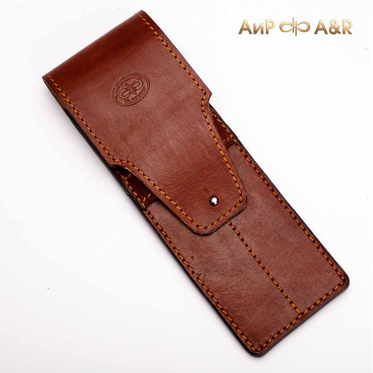 Набор Стейковый ЦМ (нож и вилка, микарта красно-синяя) - Компания «АиР»