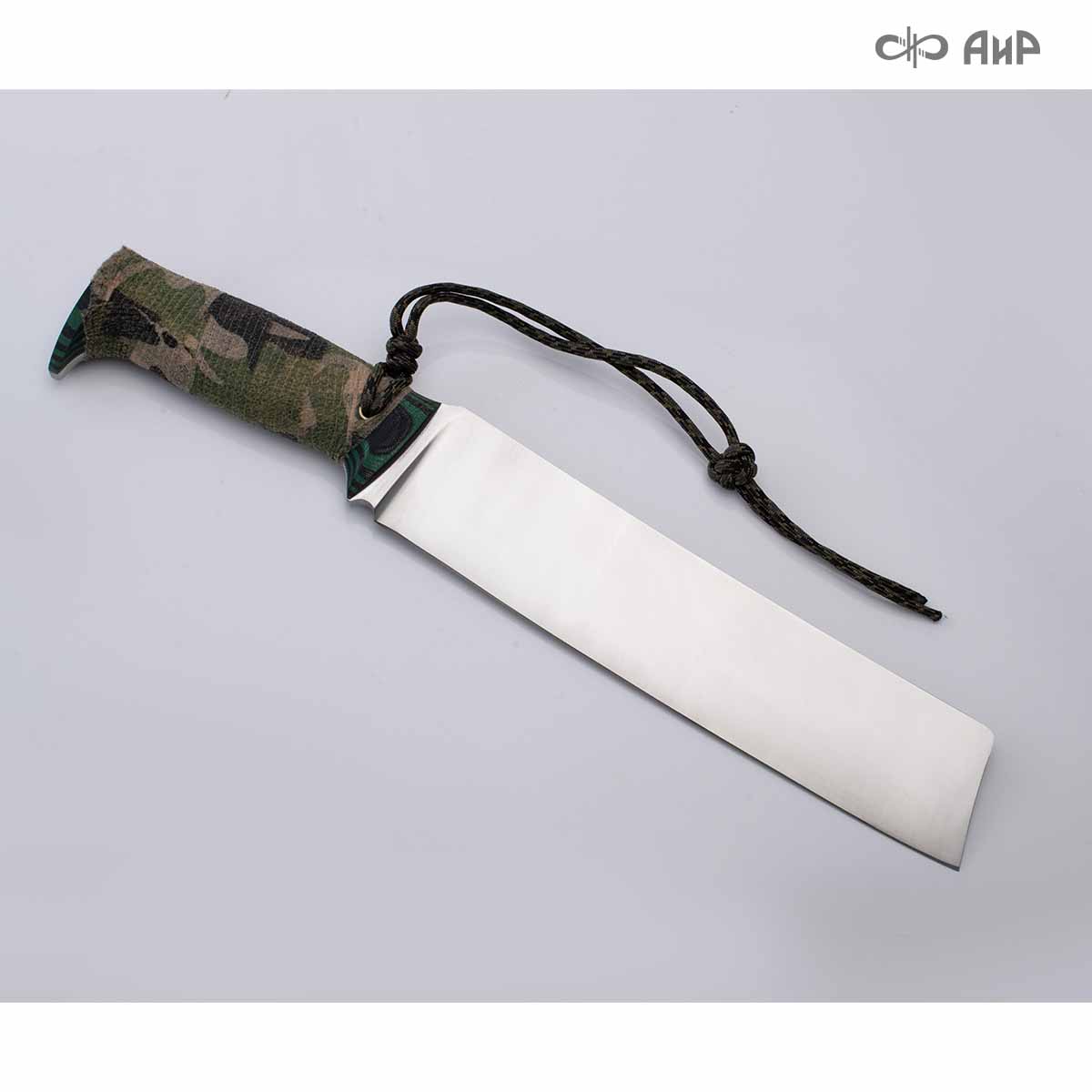 Уралмаш тесак (G10 зелено-черный, паракорд с темлячным узлом, кастомная заточка) - Компания «АиР»