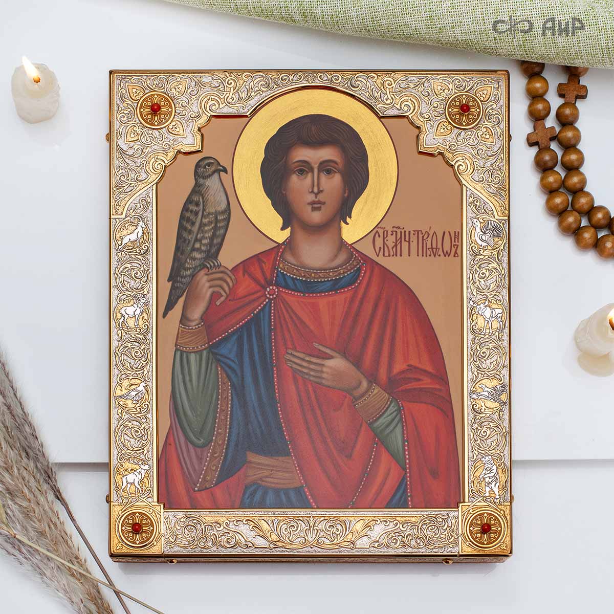  Икона в окладе Святой Мученик Трифон, Артикул: 39140 - Компания «АиР»