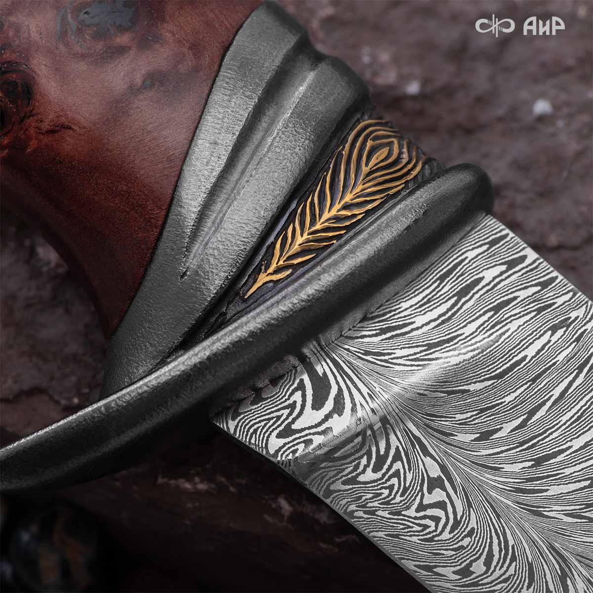 Нож Чернокрылый павлин, авторские ножны, Артикул: 39240 - Компания «АиР»