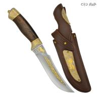 Нож Клык люкс с сюжетом Охота на лося, Артикул: 36757