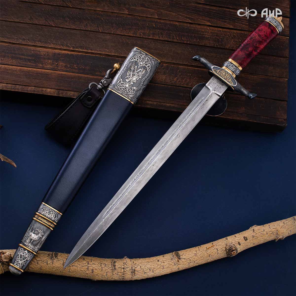  Гарнитур охотничий Царская охота, с хиршфангером, Артикул: 39191 - Компания «АиР»