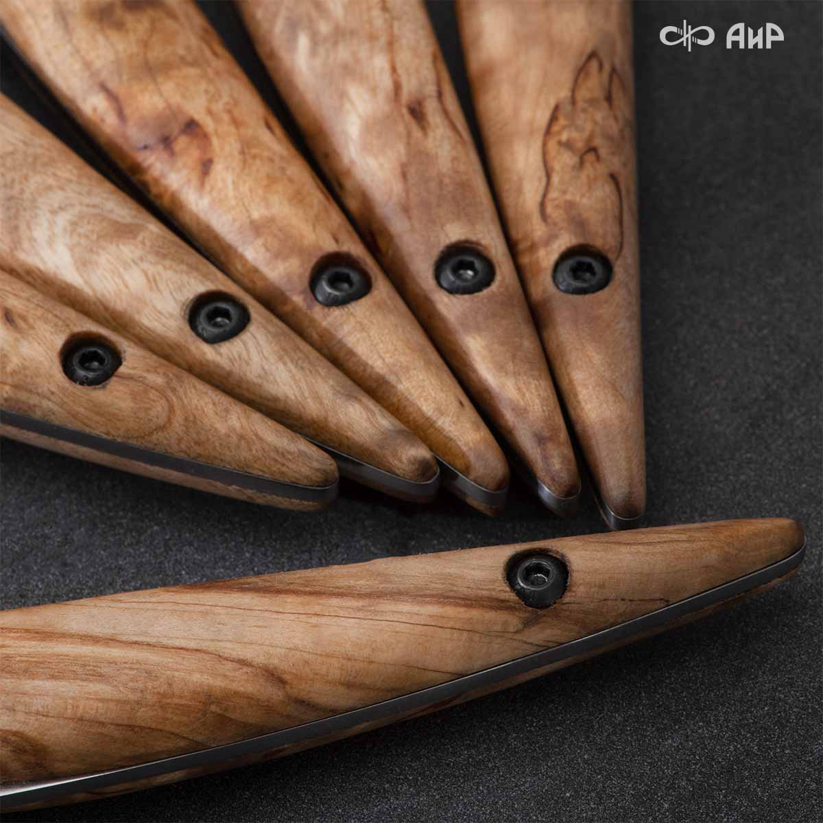 Набор стейковых ножей ЦМ (карельская береза) - Компания «АиР»