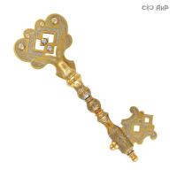 Ключ сувенирный с белыми фианитами и цирконами, Артикул: 9160