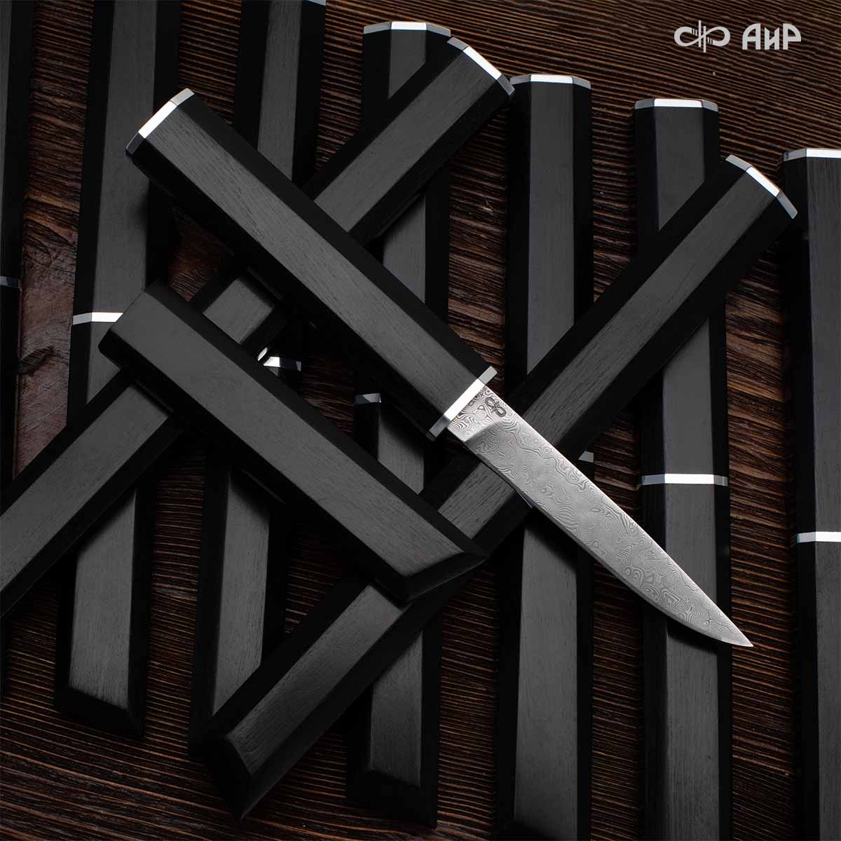 Нож Офисный (граб), дамасская сталь ZDI-1016 - Компания «АиР»