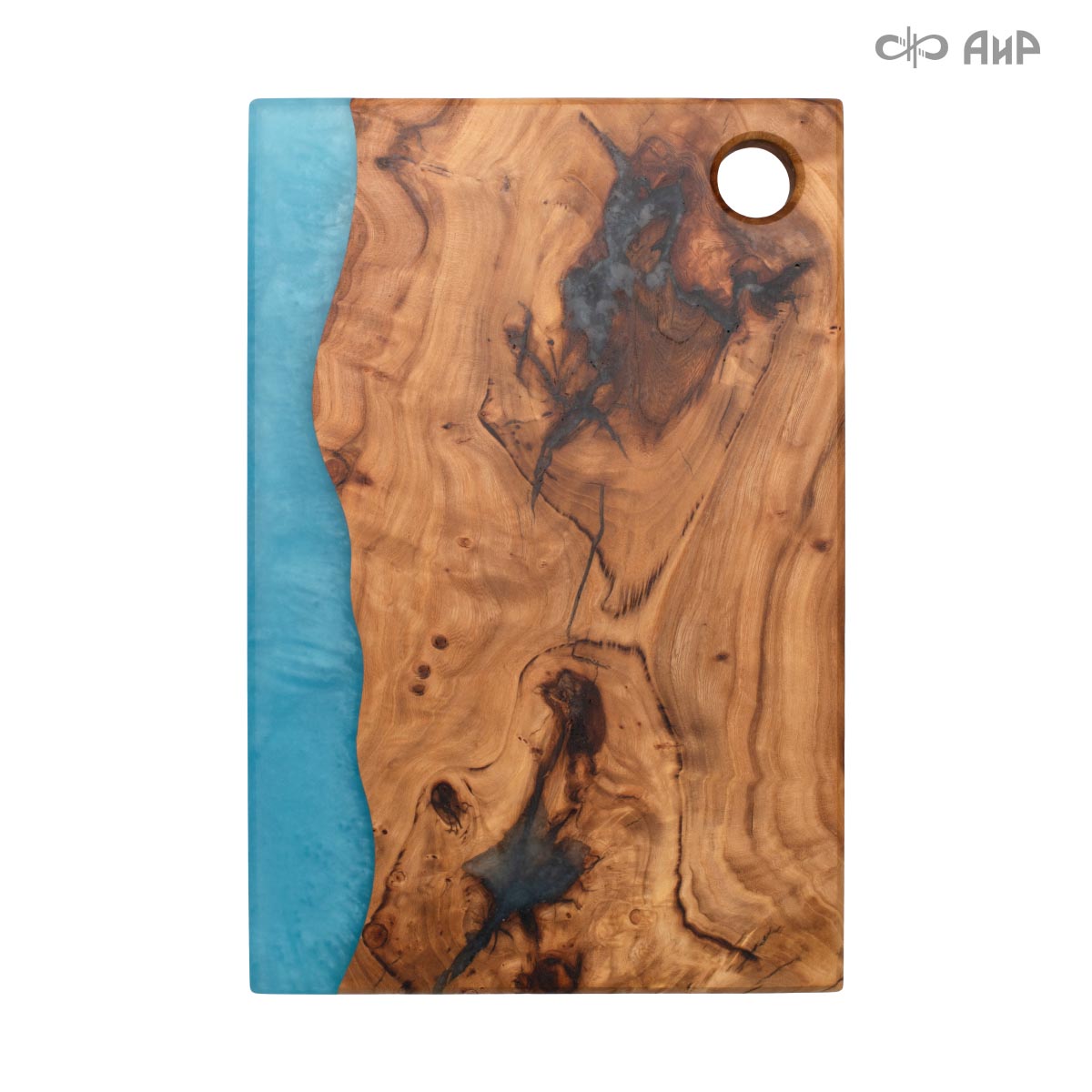 Доска сервировочная Горизонт, карагач, бирюза - Компания «АиР»