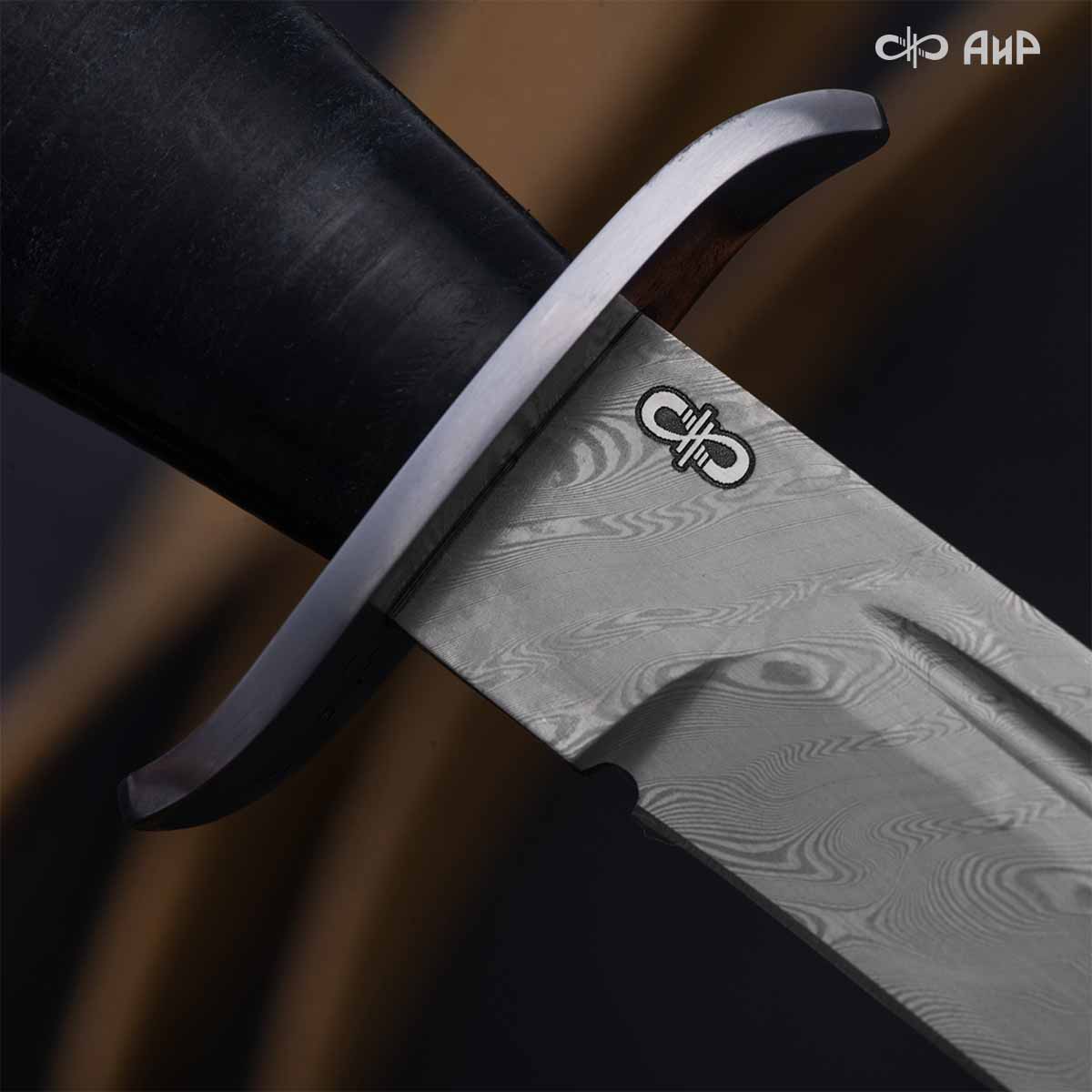 Финка-2 (кожа) дамасская сталь ZDI-1016  - Компания «АиР»
