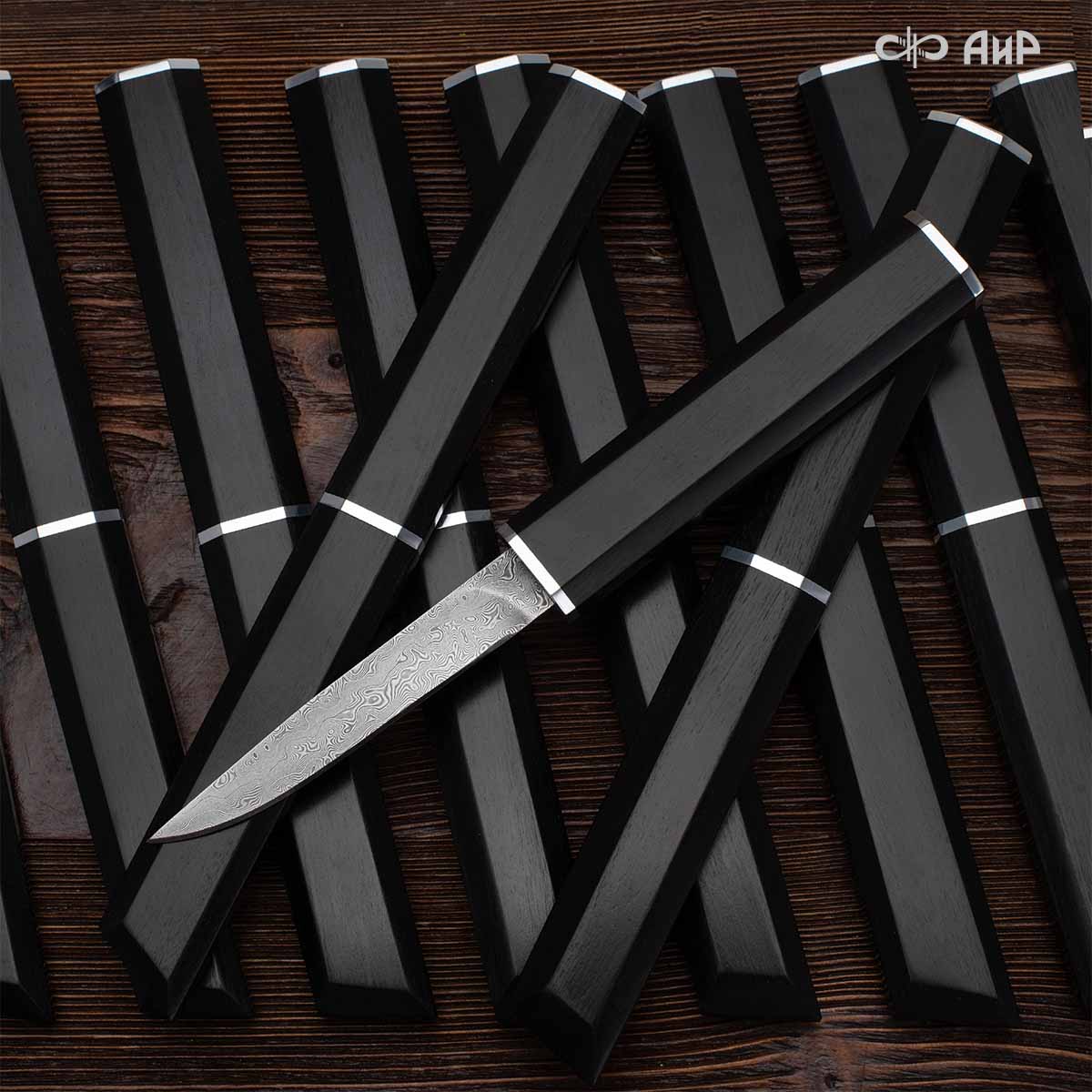 Нож Офисный (граб), дамасская сталь ZDI-1016 - Компания «АиР»