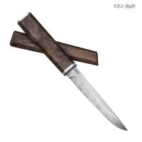 Нож Офисный (кап ореховый), дамасская сталь ZDI-1016