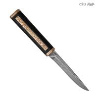 Нож Офисный (граб, мокуме гане), дамасская сталь ZDI-1016
