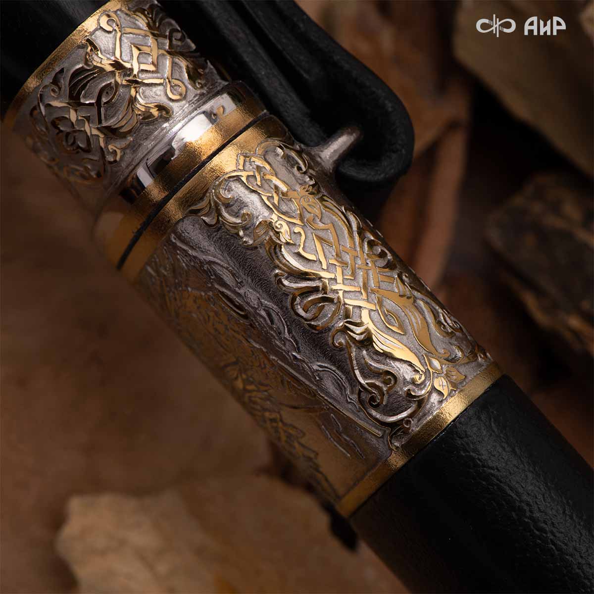 Нож Лиса с сюжетом Сезон охоты на уток, комбинированные ножны, Артикул: 38367 - Компания «АиР»