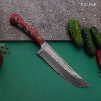 Пчак ЦМ (стабилизированная карельская береза красная) дамасская сталь ZDI-1016