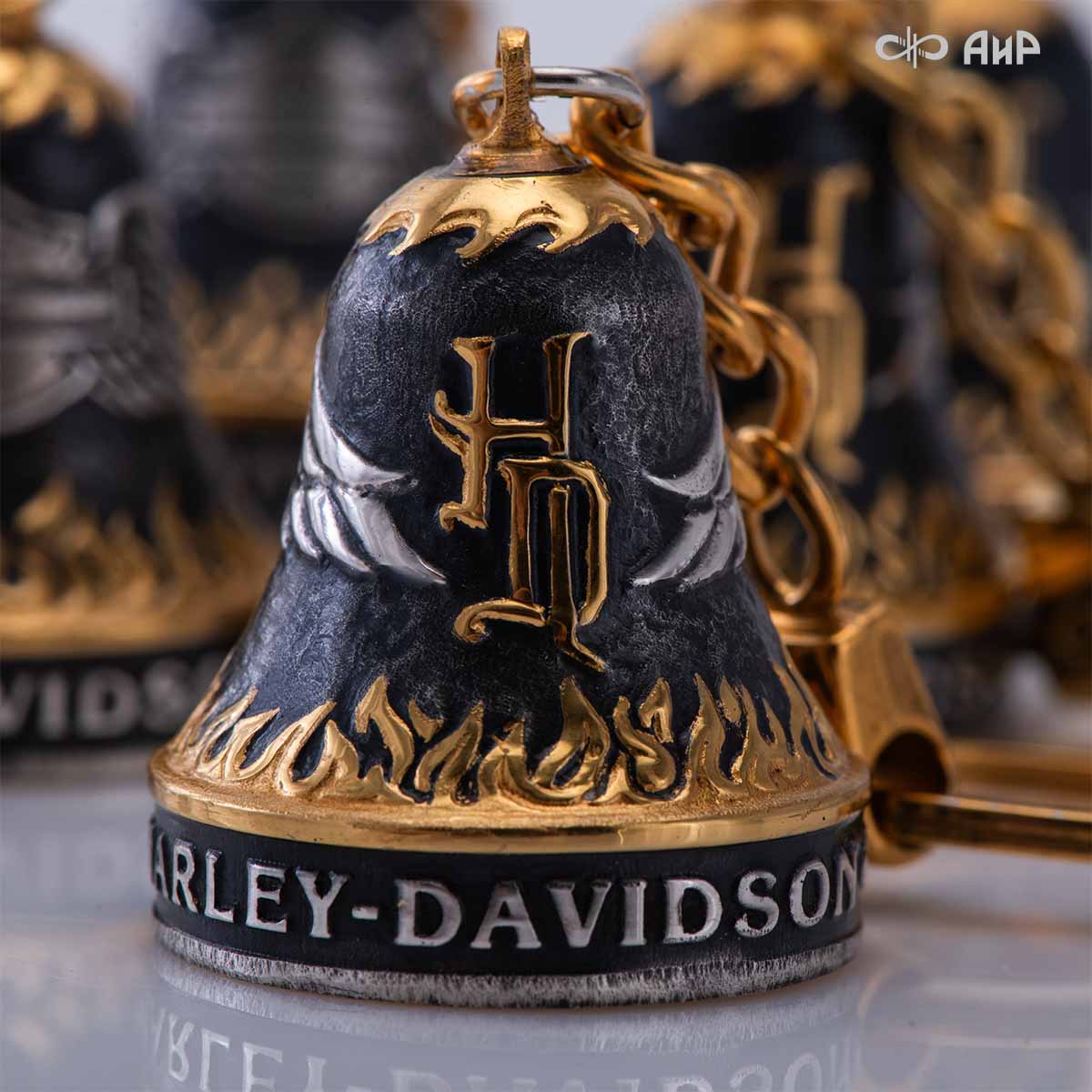 Сувенир Колокольчик Харли-Дэвидсон (Harley-Davidson) (литье, латунь, серебро, золото) - Компания «АиР»
