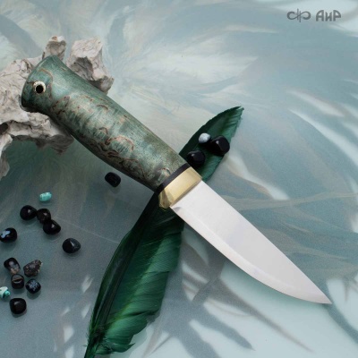 Кузюк (стабилизированная карельская береза лазурная, латунь, декоративный пин) - Компания «АиР»