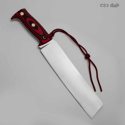 Уралмаш тесак (G10 красно-черный, паракорд с темлячным узлом, кастомная заточка) - Компания «АиР»