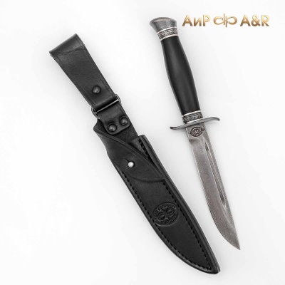  Нож Финка-2 НКВД с серебром, ZDI-1016, кожаные ножны Артикул: 38494 - Компания «АиР»
