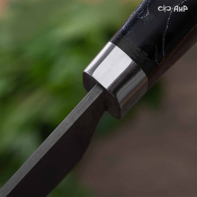 Набор Поварской-3 (композит с алюминиевой микросеткой волны, черный) дамасская сталь ZDI-1016 - Компания «АиР»