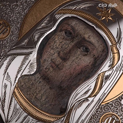 Икона Божией Матери в окладе Умиление (икона заказчика, XIX в.), Артикул: 39154 - Компания «АиР»