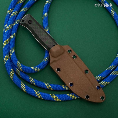 Стриж Т (карбон "зебра" зеленый) дамасская сталь ZDI-1016 - Компания «АиР»