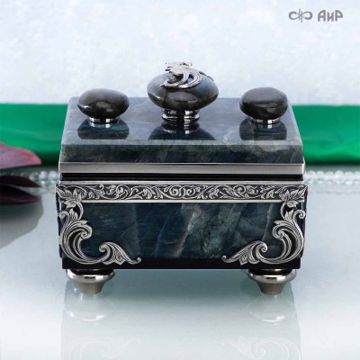 Шкатулка из лабрадорита Светлячки, Артикул: 39206 - Компания «АиР»