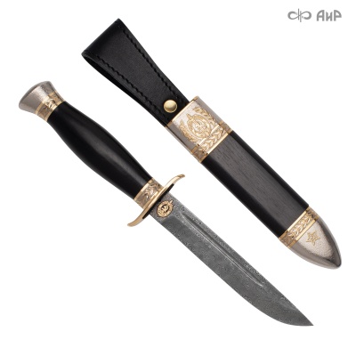  Нож Финка-2 НКВД с золотом, ZDI-1016, комбинированные ножны Артикул: 38041 - Компания «АиР»