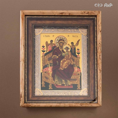 Икона Божией Матери Всецарица (Пантанасса) в окладе и киоте, Артикул: 39149 - Компания «АиР»