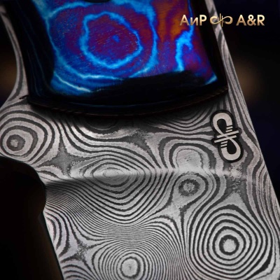 Стриж (ЗлаТи (ZlaTi, узор дикий) дамасская сталь ZDI-1016, узор пирамида нью - Компания «АиР»