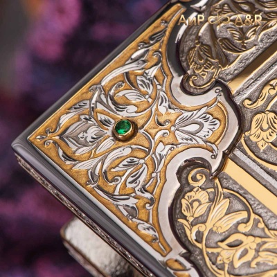 Коран на арабском языке в окладе с зелеными алпанитами, Артикул: 37188 - Компания «АиР»