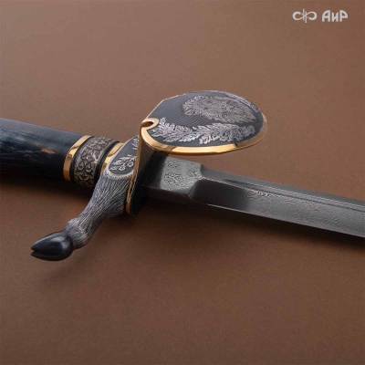 Гарнитур охотничий Лев, с хиршфангером, Артикул: 39141 - Компания «АиР»