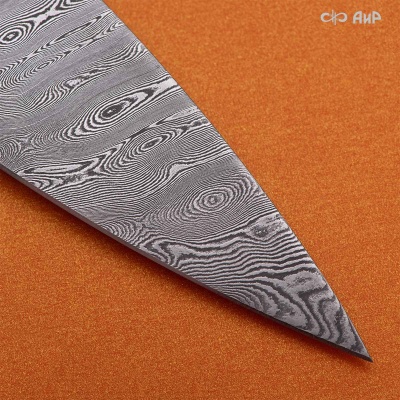 Нож Котэ, ювелирный полимер, латунь, чернение серебра, дамасская сталь ZDI-1016, твист, Артикул: AF0000022695 - Компания «АиР»