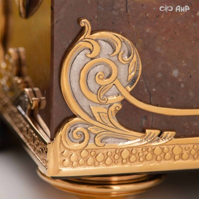 Шкатулка Стрекоза и лотос из яшмы и агата, Артикул: 39044 * - Компания «АиР»