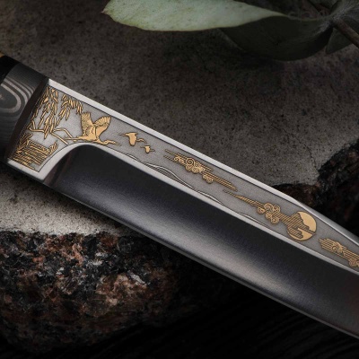Заноза (карельская береза, тыльник, гарда, ввертыш ZDI-1016, индивид.гравировка, золочение) - Компания «АиР»