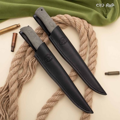 Финка Вача Лайт (текстолит, пескоструйная обработка рукояти, отверстие под темляк, стоунвош) - Компания «АиР»