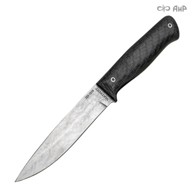 Пескарь ЦМ (карбон черный) дамасская сталь ZDI-1016 - Компания «АиР»