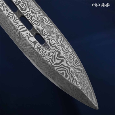 Композиция Фидель с сигарой, ореховый кап, золото, черный никель, дамасская сталь ZDI-1016, Артикул: AF0000025163 - Компания «АиР»