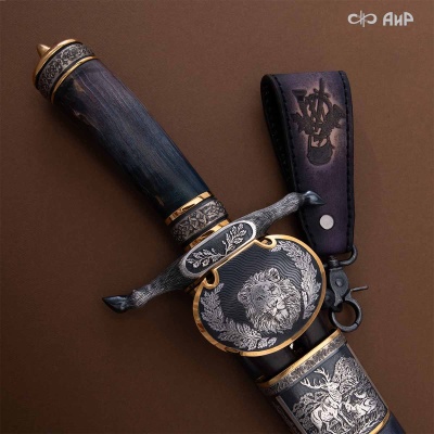 Гарнитур охотничий Лев, с хиршфангером, Артикул: 39141 - Компания «АиР»