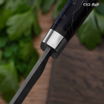 Набор Поварской-3 (композит с алюминиевой микросеткой волны, черный) дамасская сталь ZDI-1016 - Компания «АиР»