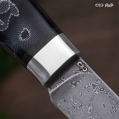 Набор Поварской-3 (композит с алюминиевой микросеткой волны, черный) дамасская сталь ZDI-1016 - Компания «АиР»